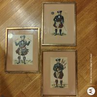 X3 Tartan Pipers Framed in Munich
