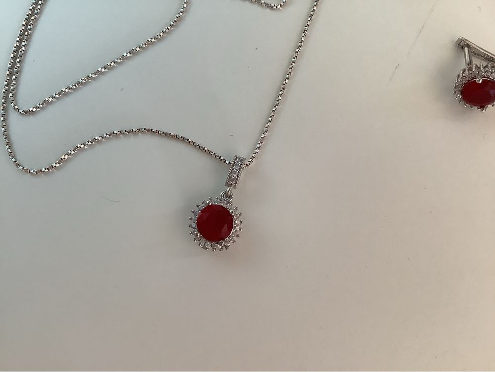Autres bijoux: Silber Schmuck, Ohrringe, Ring, Anhänger mit roten Steinen – Neuf (Voir description) à bassersdorf par isabelleb0102 4