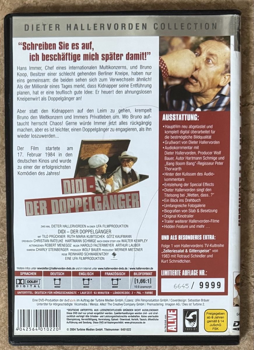 Tutti i DVDs: DIDI - DER DOPPELGÄNGER  – Nuovo (secondo la descrizione) da Dietikon venduto da AndreaSch01 1