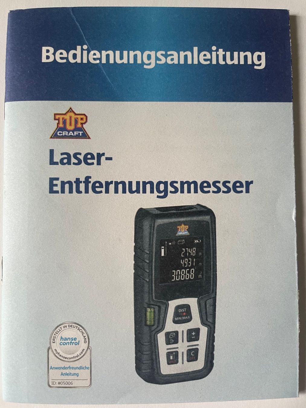 Misurare: Laser Entfernungsmesser mit Batterie und Tasche – Usato da Hubersdorf venduto da Gewonnen 2