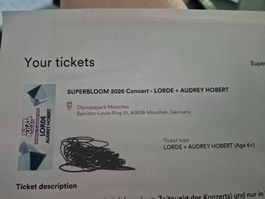 Ticket Lorde & Audrey Hobert, Superbloom Festival München