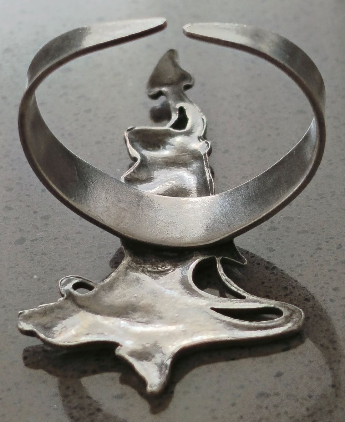 Anelli: Statement Ring Jugendstilmotiv Band Silber – Usato da Zürich venduto da Tanteemma369 5