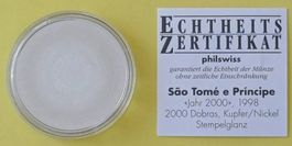 2000 Dobra Münze 1998 - São Tomé und Príncipe - Millennium