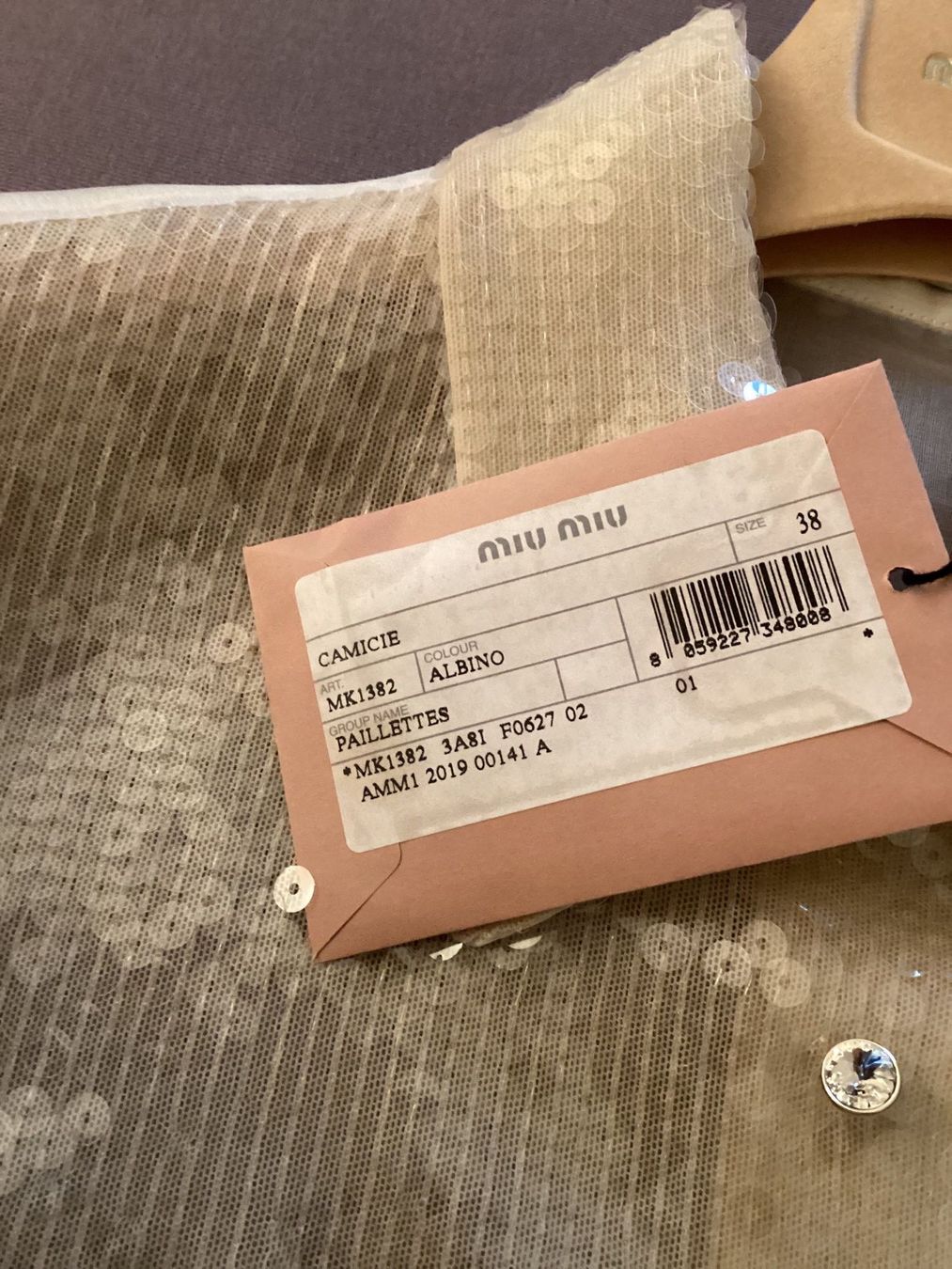 Miu Miu Blusen: Miu Miu Sequin Blouse IT38-EU34/36 – Neu und originalverpackt aus Pfäffikon ZH von JingTunic 4