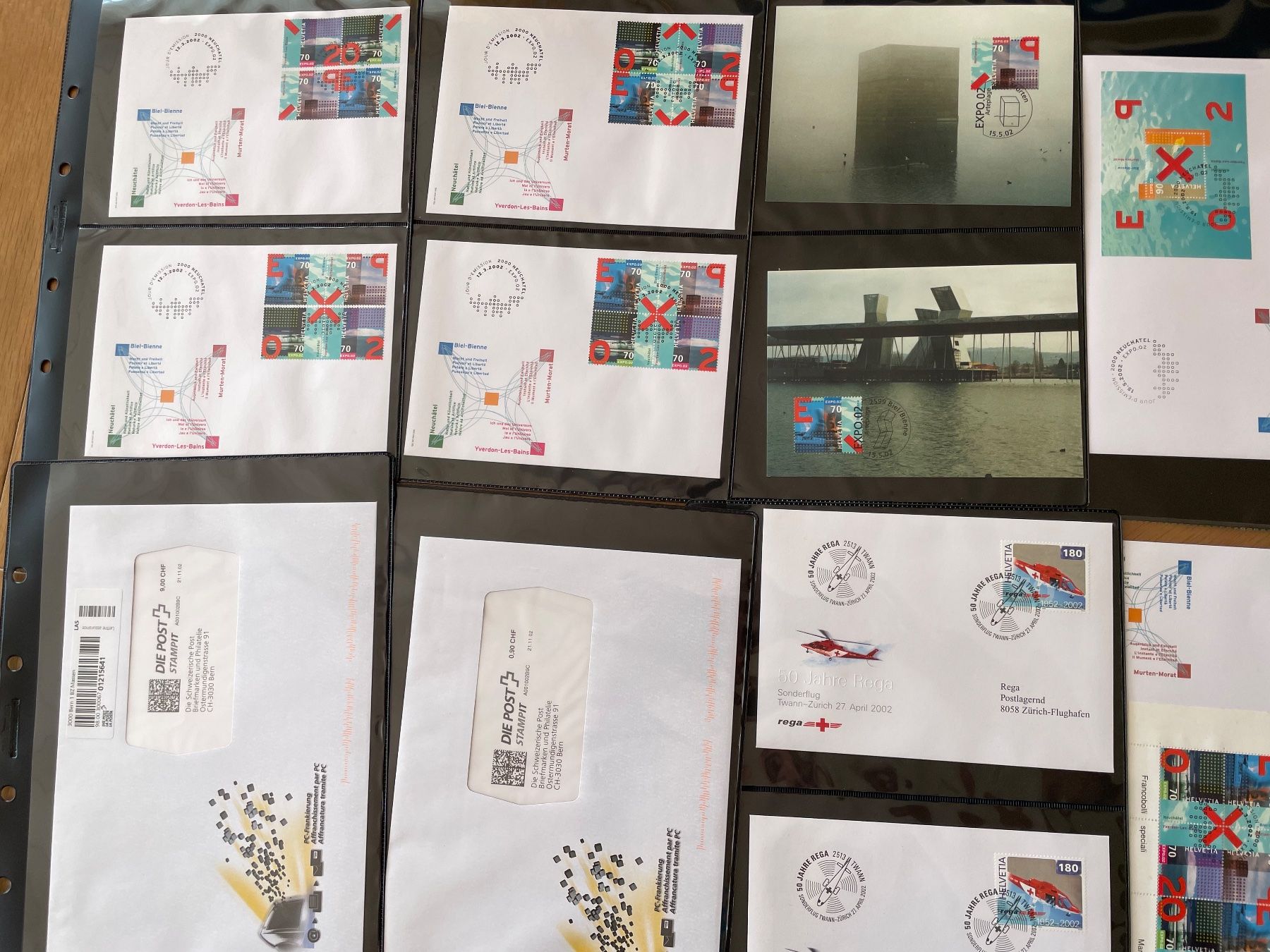 Alle Briefmarken: Cl. Expo 02, aviation, Alinghi – Gebraucht aus Sonceboz-Sombeval von Comment2 8