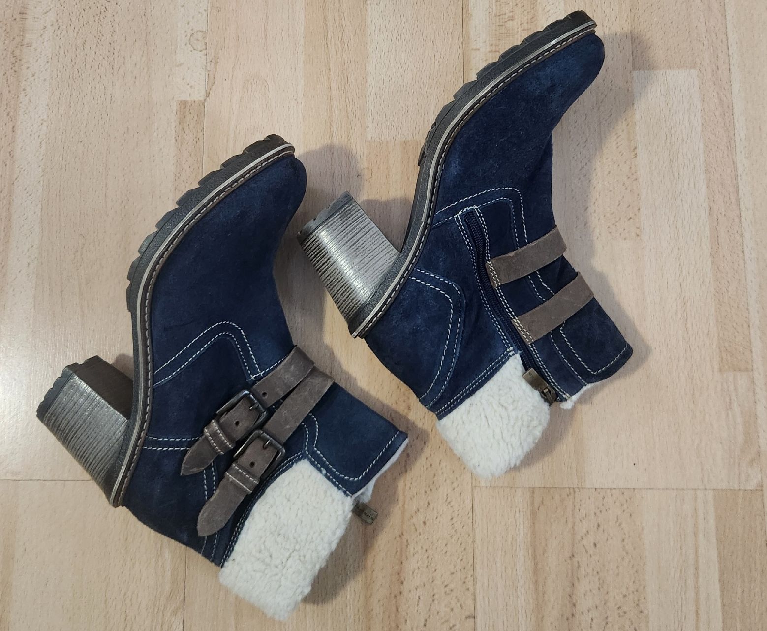 Tamaris Damenschuhe: Bottines Daim  Tamaris bleu fourrées taille 41  – Gebraucht aus Niedergösgen von Eva2410 2