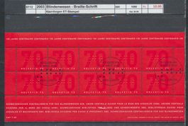 2003 "Blindenwesen", Kleinbogen, ET - Stempel