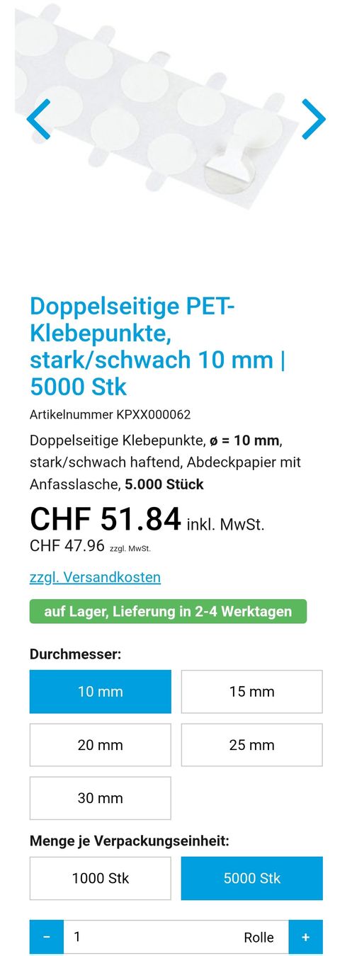 Aufkleber: Doppelseitige Klebepunkte – Gebraucht aus Niederhünigen von philu12 2