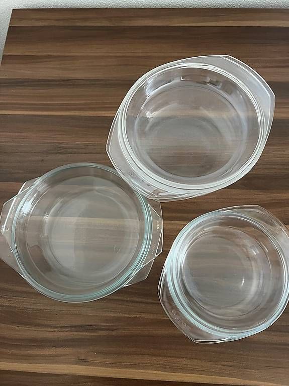 Teglie da forno: Glas Auflaufform mit Deckel - 3er Set – Usato da Ohmstal venduto da landrovergirl 2