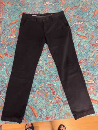 ALBERTO Chino Hose, W33 L30 dunkelblau