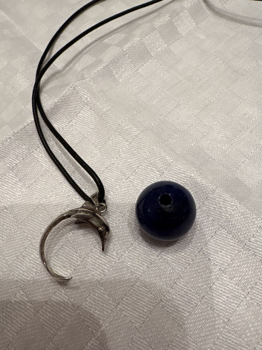 Anhänger: Lapislazuli Anhänger mit Delfin aus 925 Silber – Gebraucht aus Gattikon von mo.suter 4