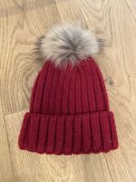 Winter-Bommelmütze, dunkelrot
