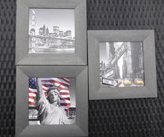 3er Set Bilderrahmen New York, Freiheitsstatue, West 32nd