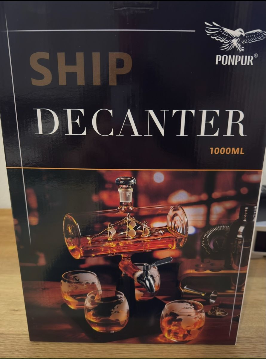 Bicchieri: Whiskey Dekanter Set Schiff Globus Gläser Geschenkidee Neu – Nuovo e nell'imballaggio originale da Amriswil venduto da ahu_w8qc 1