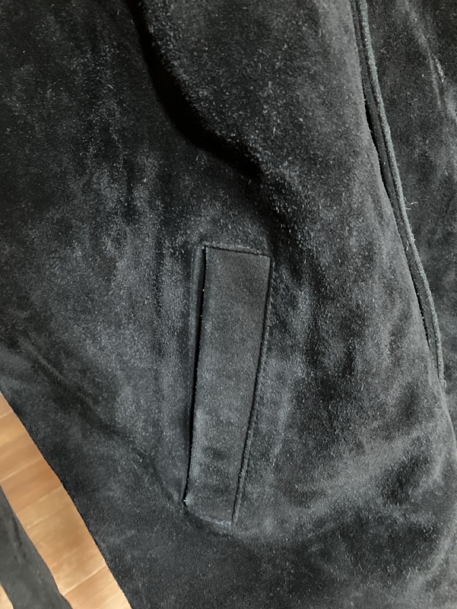 Giacche: Schwarze Wildlederjacke von Trapper USA Gr. L – Usato da Aesch BL venduto da Vondenbienen 2