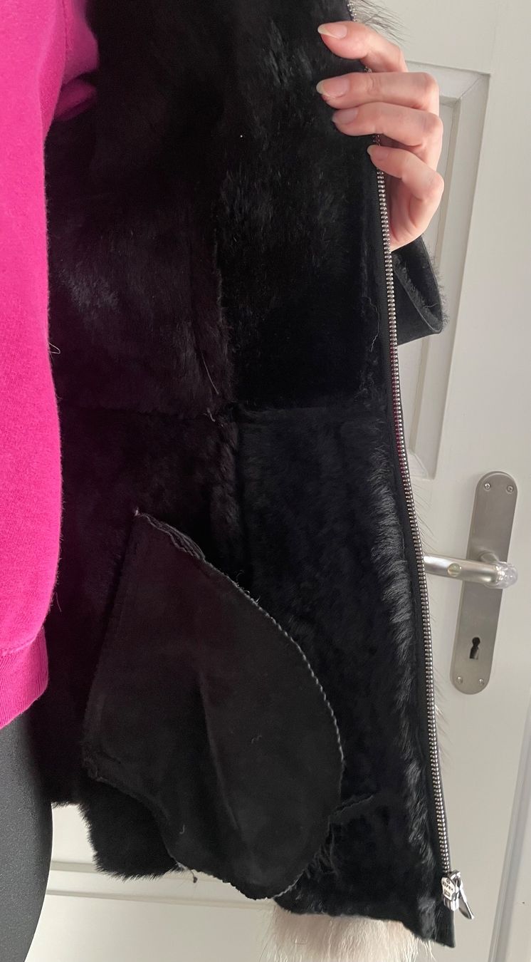 Giacche: Schwarze Winterjacke echt Leder Pelz Gr. 36/S – Usato da Münchenstein venduto da nel_57mj 3