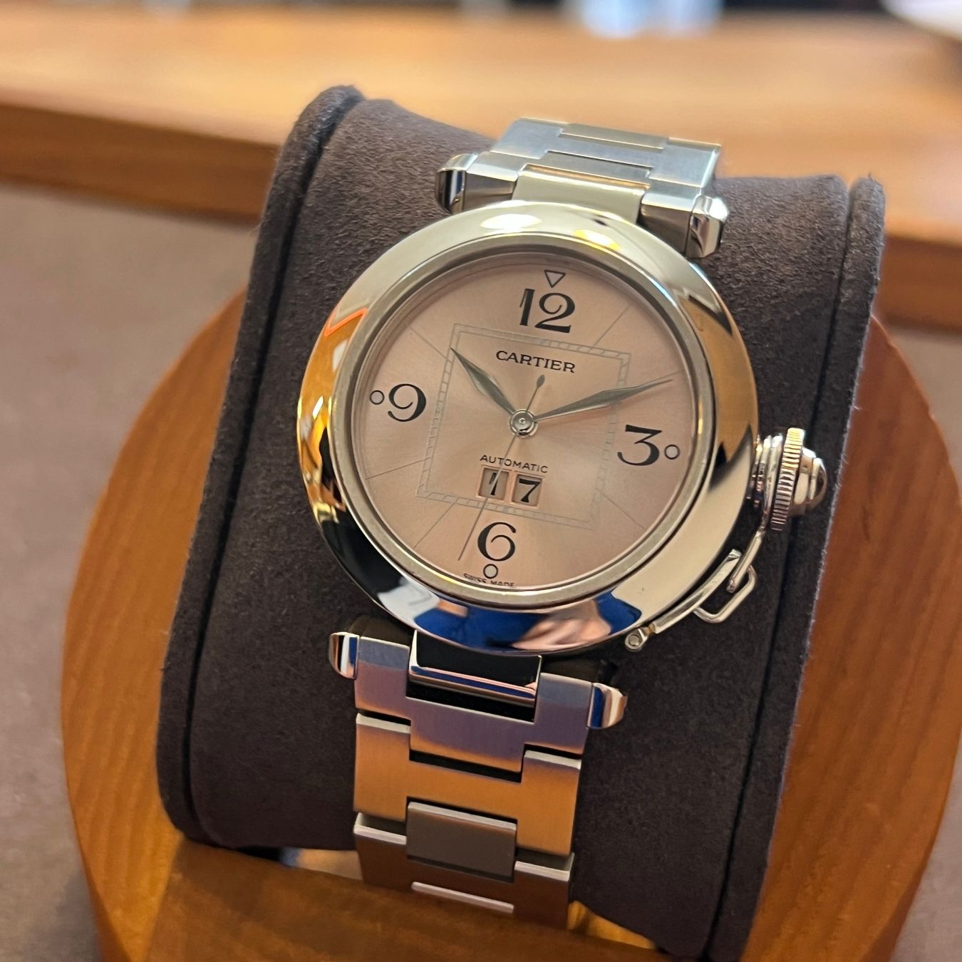Cartier Montres: Cartier Pasha C Pink Dial Automatic W31058M7 – D'occasion à Carouge GE par Watchaser 2