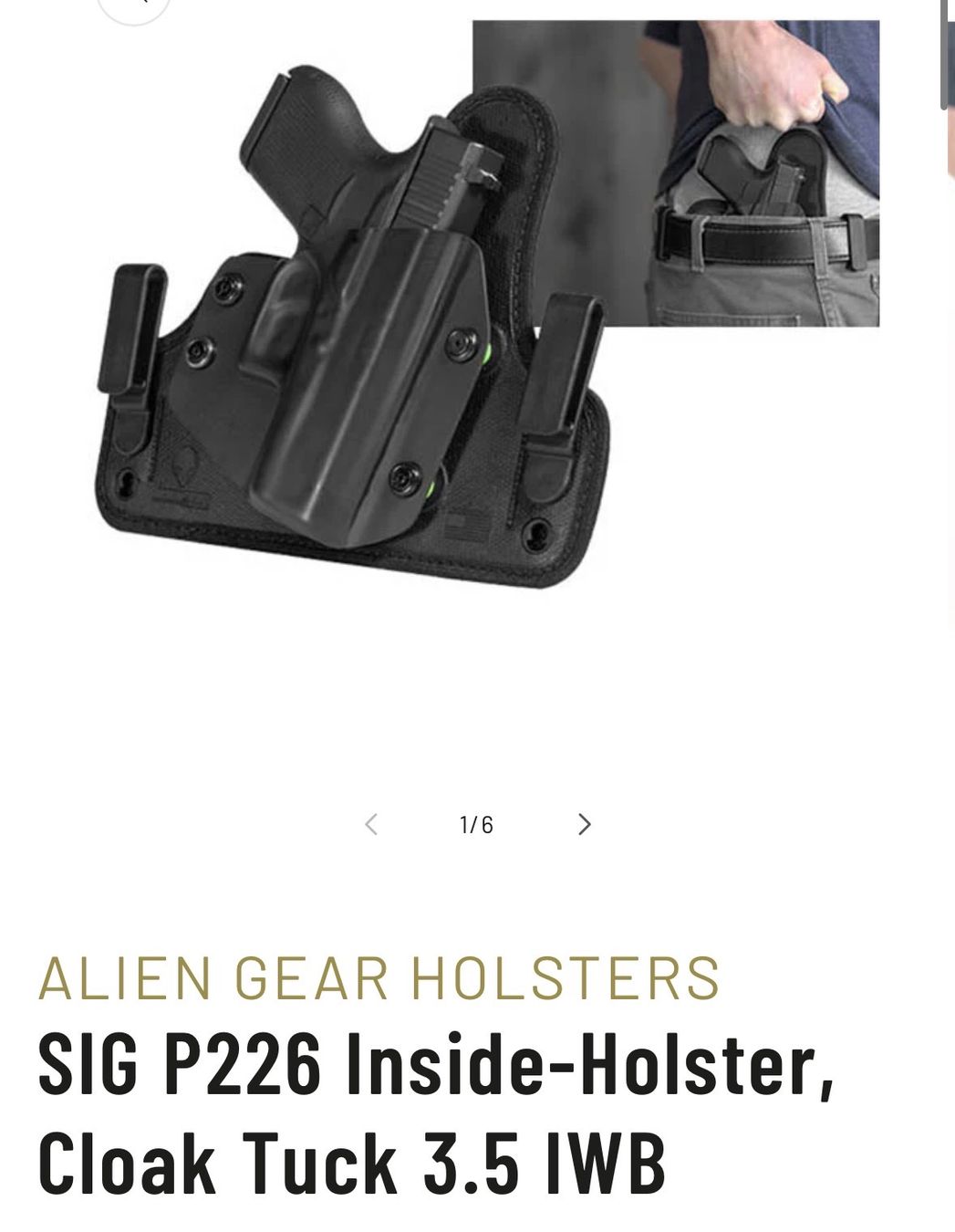 Sig Sauer Tiro a segno: Alien Gear Holsters SIG P226 Inside-Holster – Usato da Meilen venduto da 3lchius