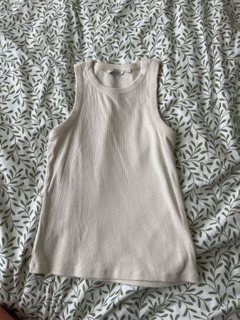 Denim Tom Tailor Damen Top Grösse S Beige Ripp