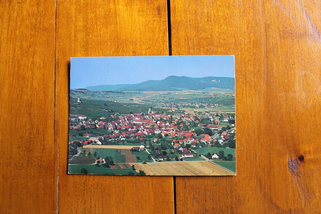 Ansichtskarten: AK Hallau, Flugaufnahme – Gebraucht aus Oftringen von kambodo