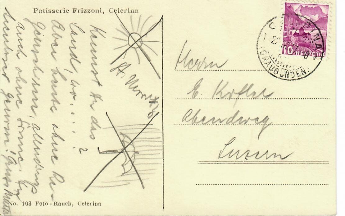 Cartes postales: Celerina 1937 – D'occasion à Hochdorf par Ziegel-16 1