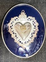 Ex Voto Silbernes Herz mit Christusmonogramm Votivbild