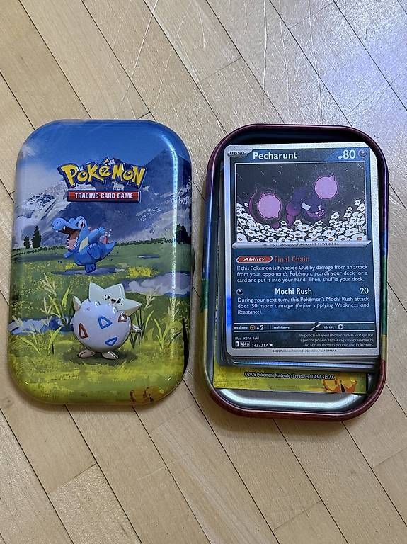 Sammelbilder & Trading cards: Coole Metallbox + 50 Pokemon Karten – Gebraucht aus Scherzingen von polini42