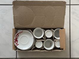 Set 6 tazzine da caffè con piattini – Nuovo