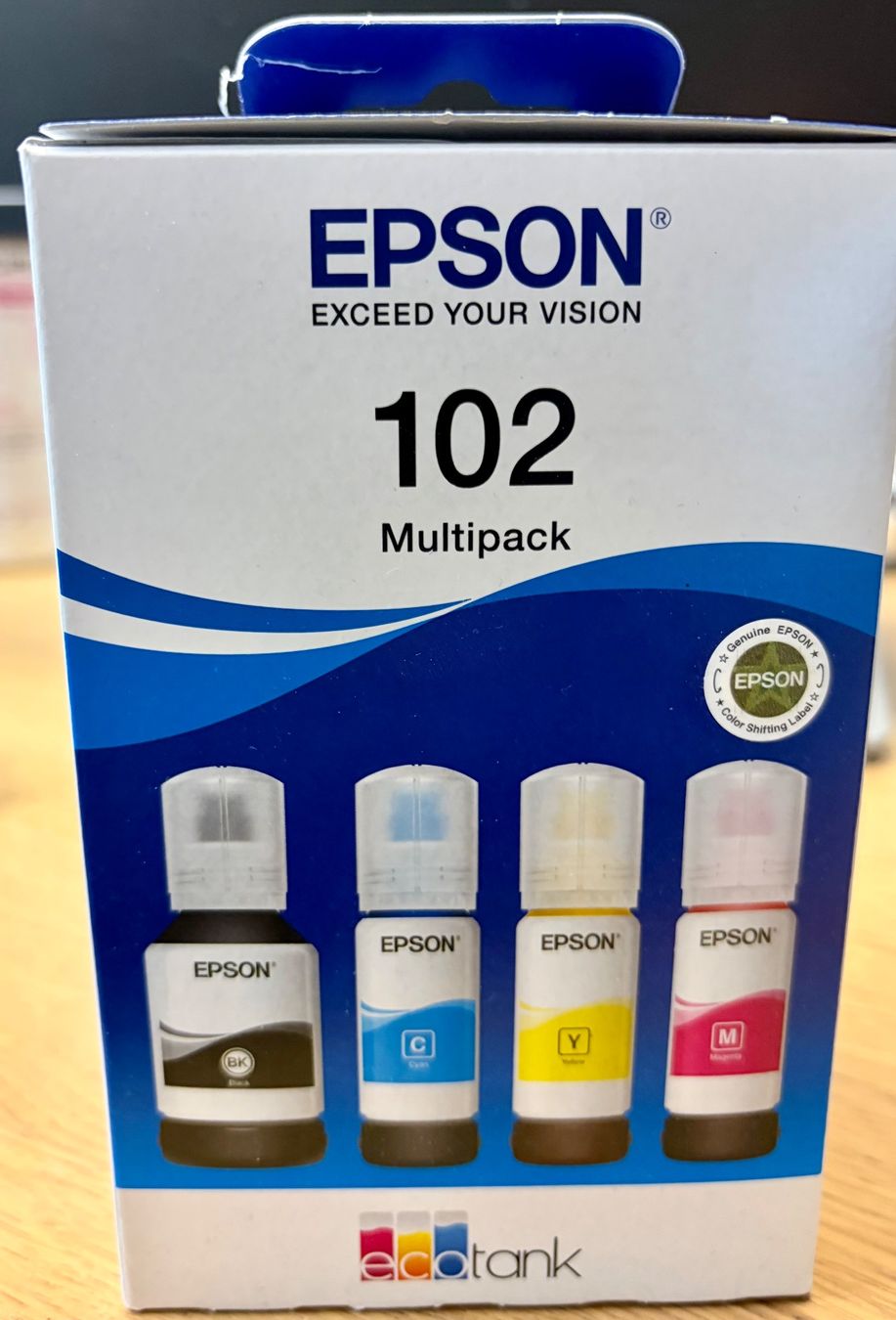 Epson Cartucce per stampanti & toner: Druckerpatronen - Epson 102 EcoTank 4-colour Multipack – Nuovo e nell'imballaggio originale da Busswil TG venduto da Samoth100