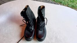 Minerva Bally Schweizer Armee Kampfstiefel Schwarz Leder 43
