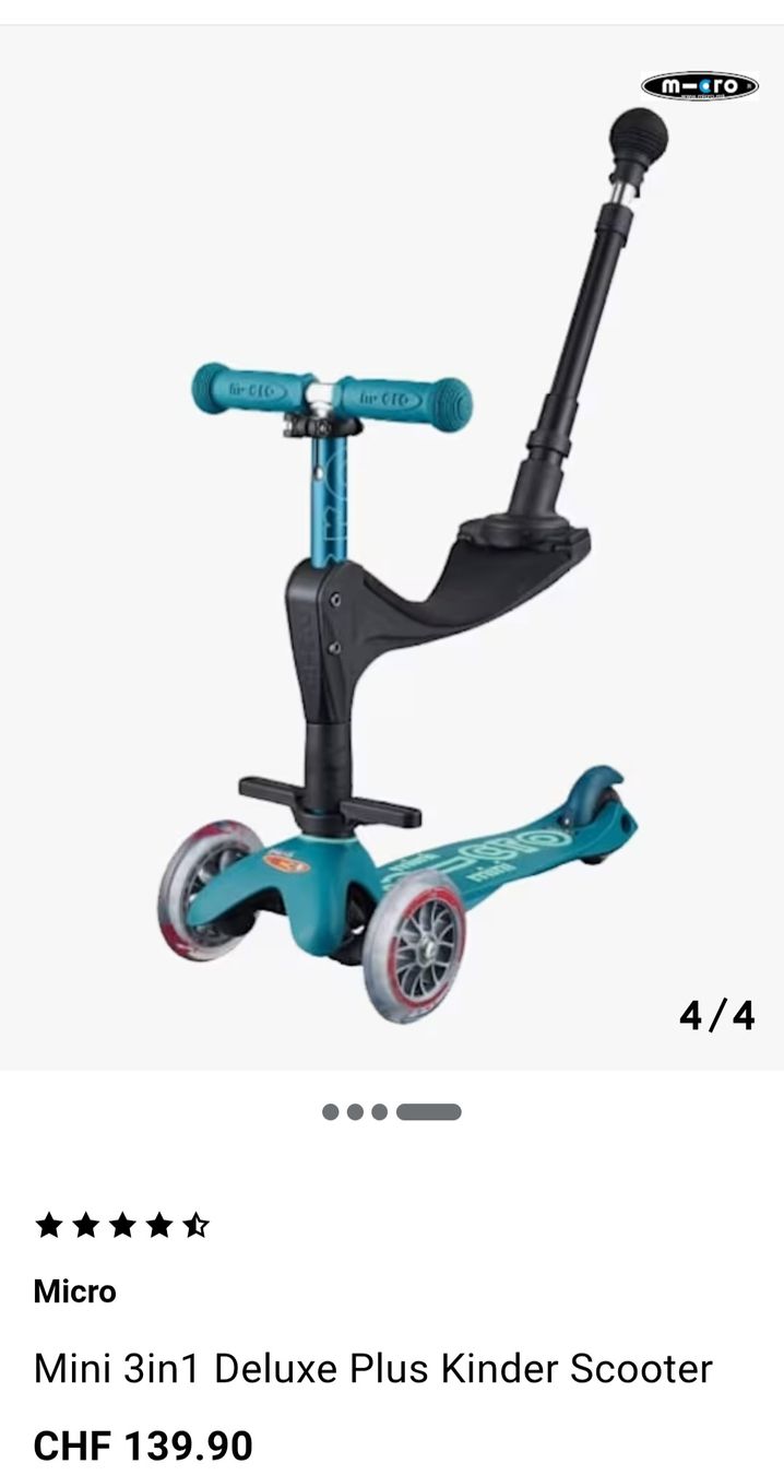 Micro Fahrzeuge für Kinder: micro scooter 3 in 1 mit blinkräder – Gebraucht aus Orpund von sand31 1