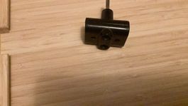 Dreifachstecker schwarz Bakelit Vintage guter Zustand