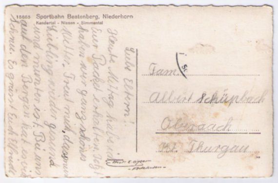 Cartoline postali: Beatenberg - Sessellift Niederhorn – Usato da Binningen venduto da Mountainrider 1