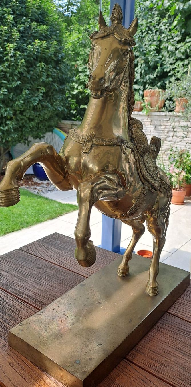 Sculture & Statue: Wunderschönes, schweres Pferd aus Messing signiert – Usato da Wallisellen venduto da prada008 5