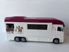 Schleich Pferdetransporter weiss/bordeaux (mit Zubehör)
