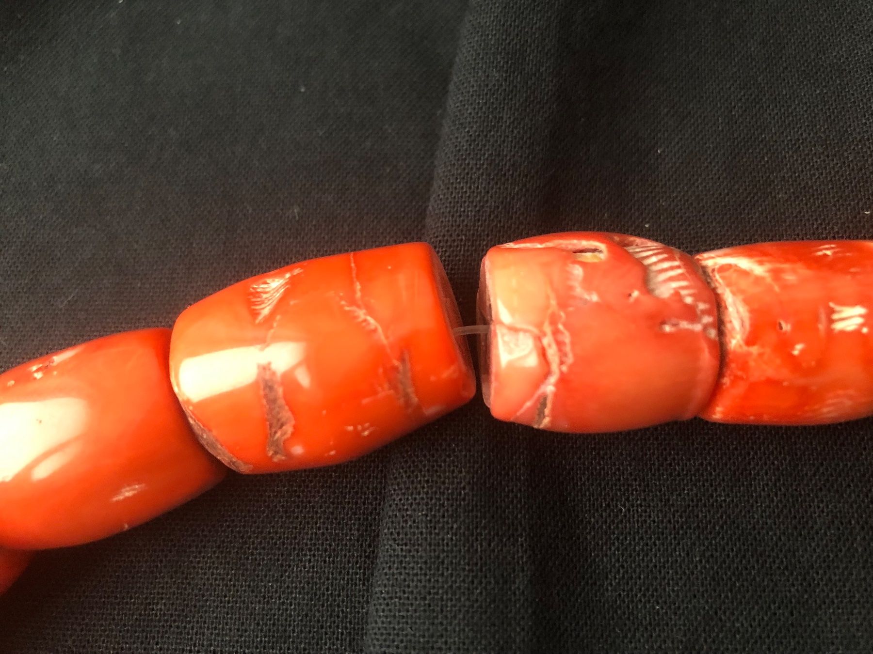 Catenine: Echte Korallen-Kette super 461g, 37 grosse Beads – Usato da Basel venduto da chinarh891 3