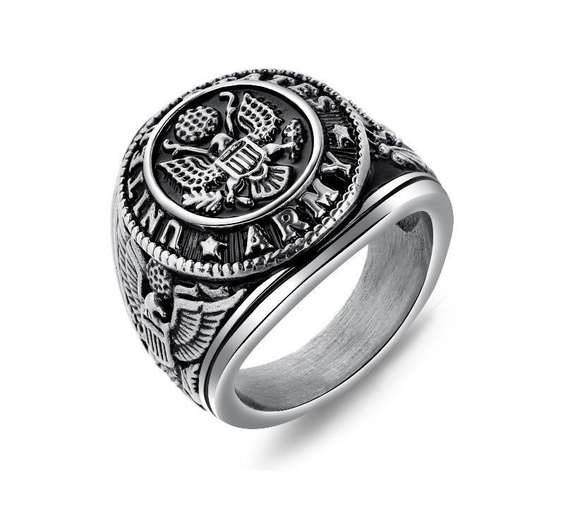 Vintage Men S USA Military Ring Stainless Steel Kaufen Auf Ricardo   Vintage Mens Usa Military Ring Stainless Steel