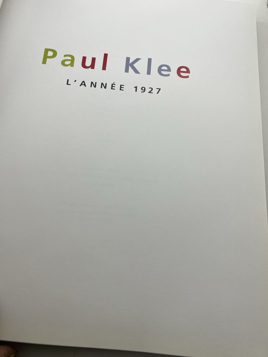 Bücher: Paul Klee - L‘année 1927 de Michael Baumgartner – Gebraucht aus Wettingen von NickInc 1
