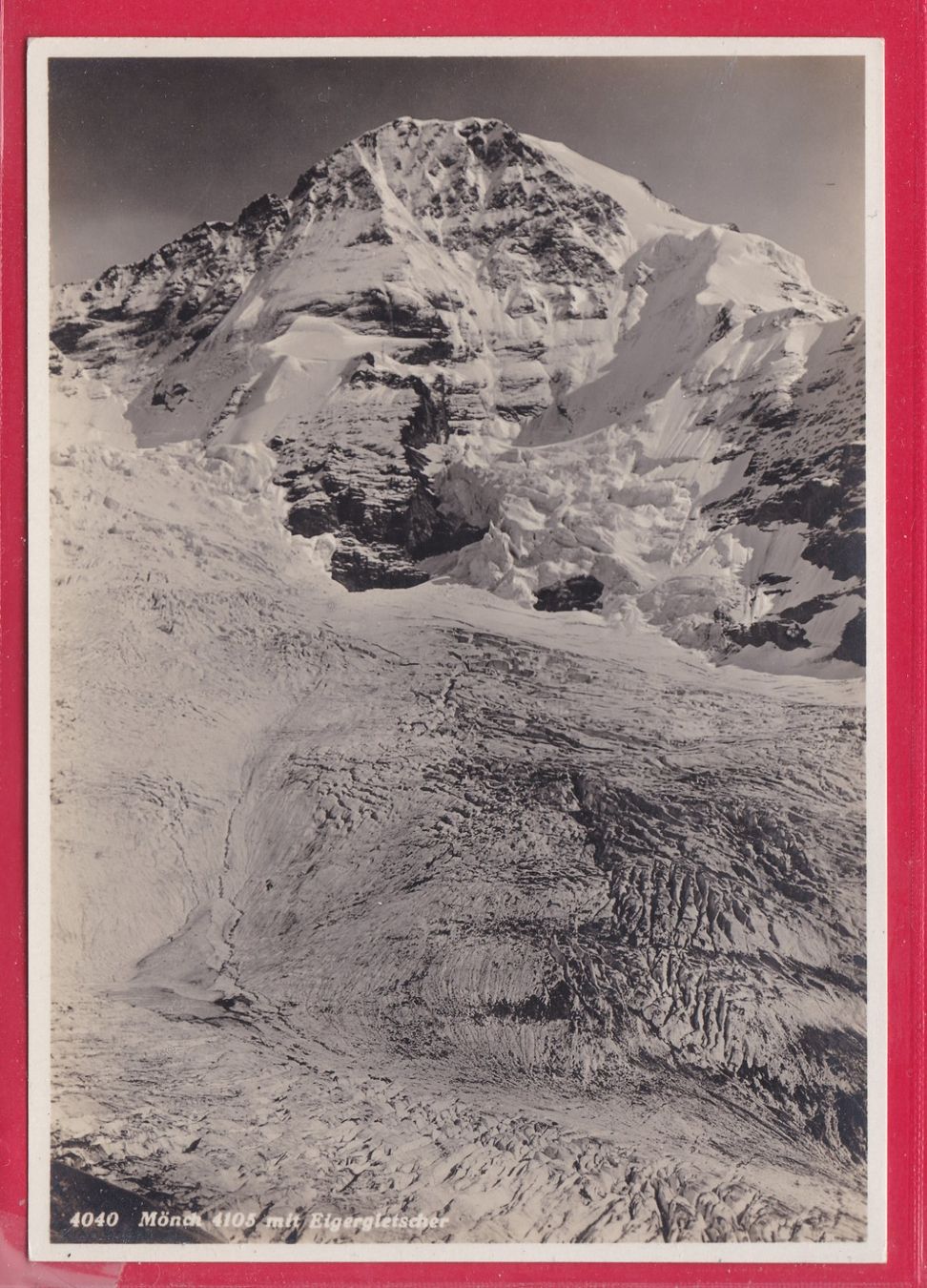 Cartoline postali: MÖNCH 4105m MIT EIGERGLETSCHER – Usato da Oberrieden venduto da Gebirgsstelze