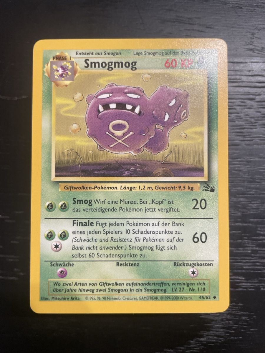 Pokémon Cartes à collectionner: Pokemon Smogmog 45/62 fossil – D'occasion à Hugelshofen par Suimosa
