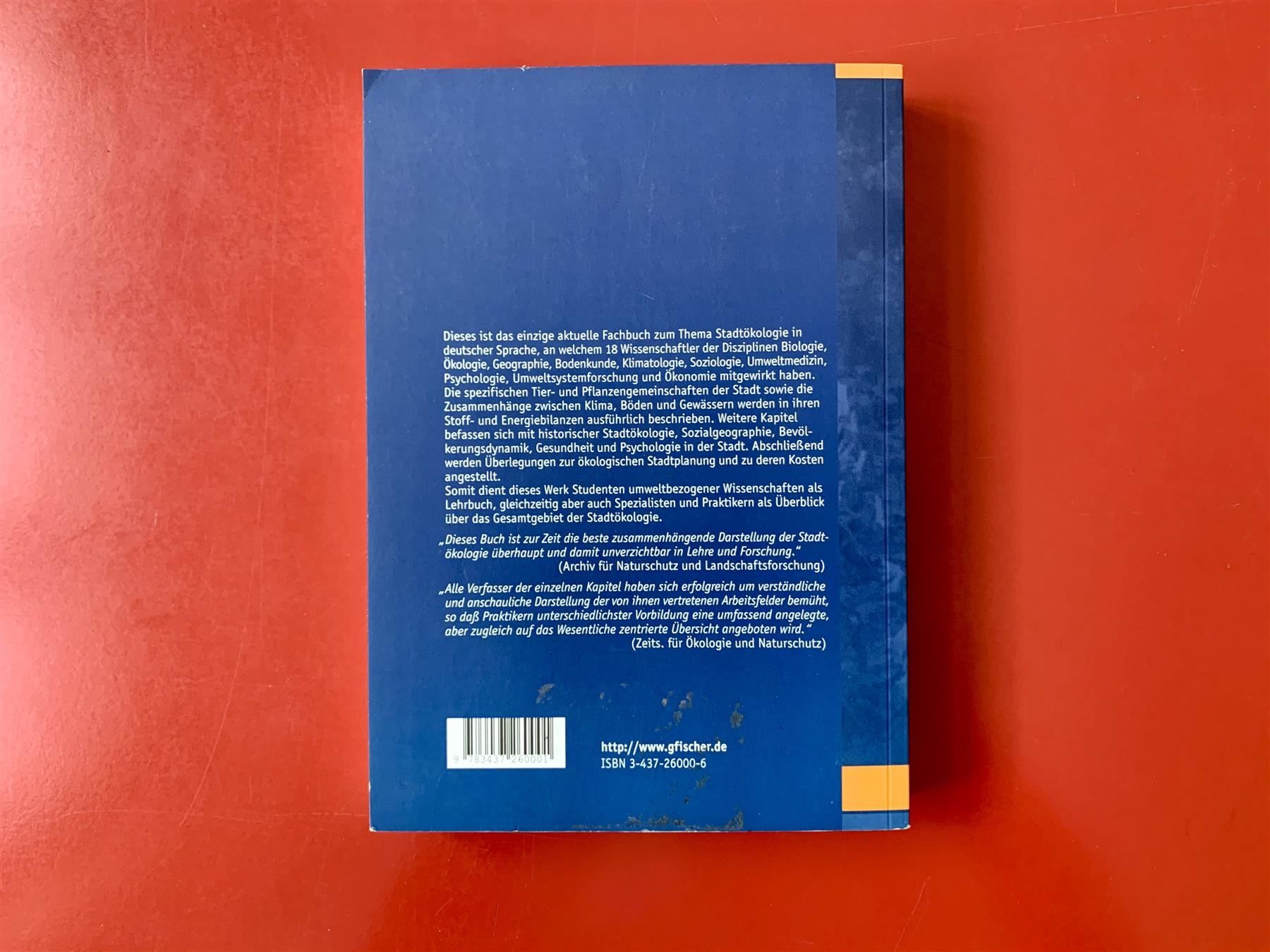 Libri: Buch: Stadtökologie von Herbert Sukopp – Usato da Zürich venduto da ZuercherBrockenhaus 1