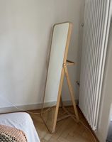 IKEA IKORNES mirror on stand ash wood 52x167 cm