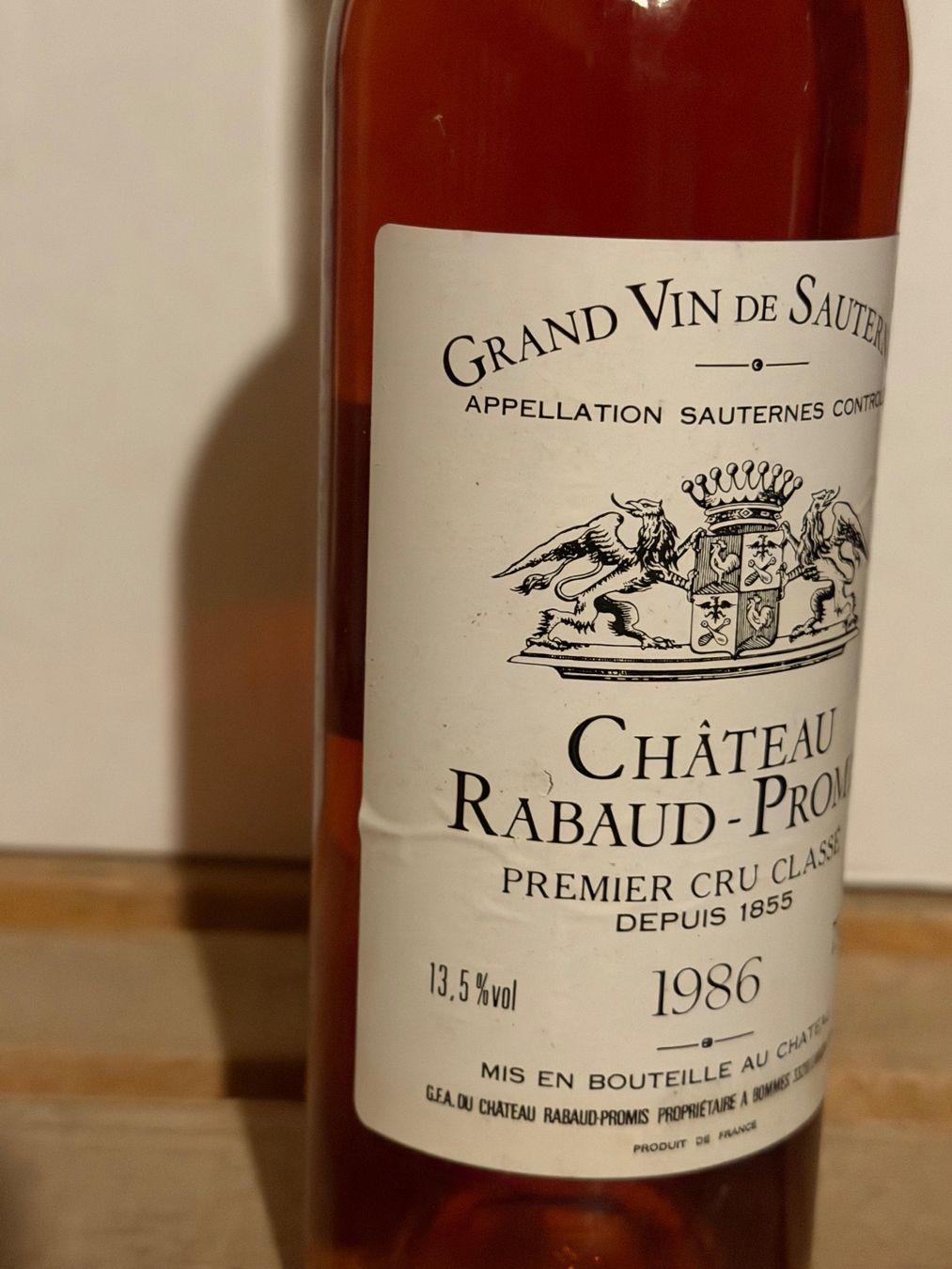 Vino: SUPERBE SAUTERNES Château Rabaud-Promis 1986 – Nuovo (secondo la descrizione) da Roche VD venduto da avediscipule 2