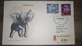 Swissair Zürich - Genf - Tripolis - Lagos - Accra