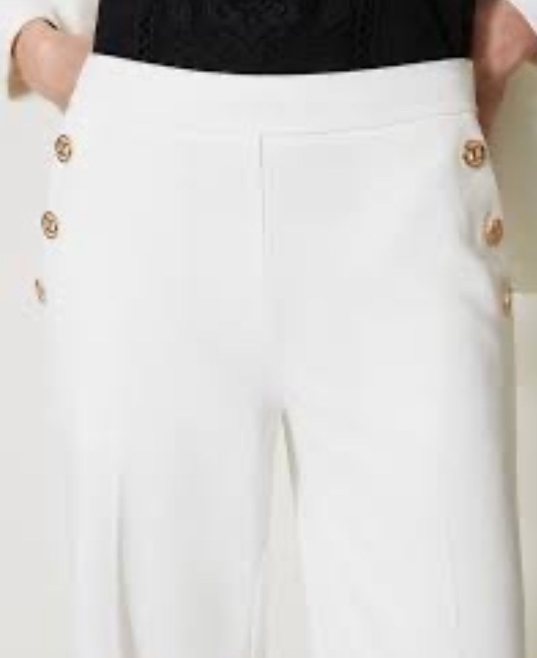 Hosen: Pantalon blanc élégant, taille S,  mode Esxclusive – Neu (gemäss Beschreibung) aus Avry-sur-Matran von Anarda 1