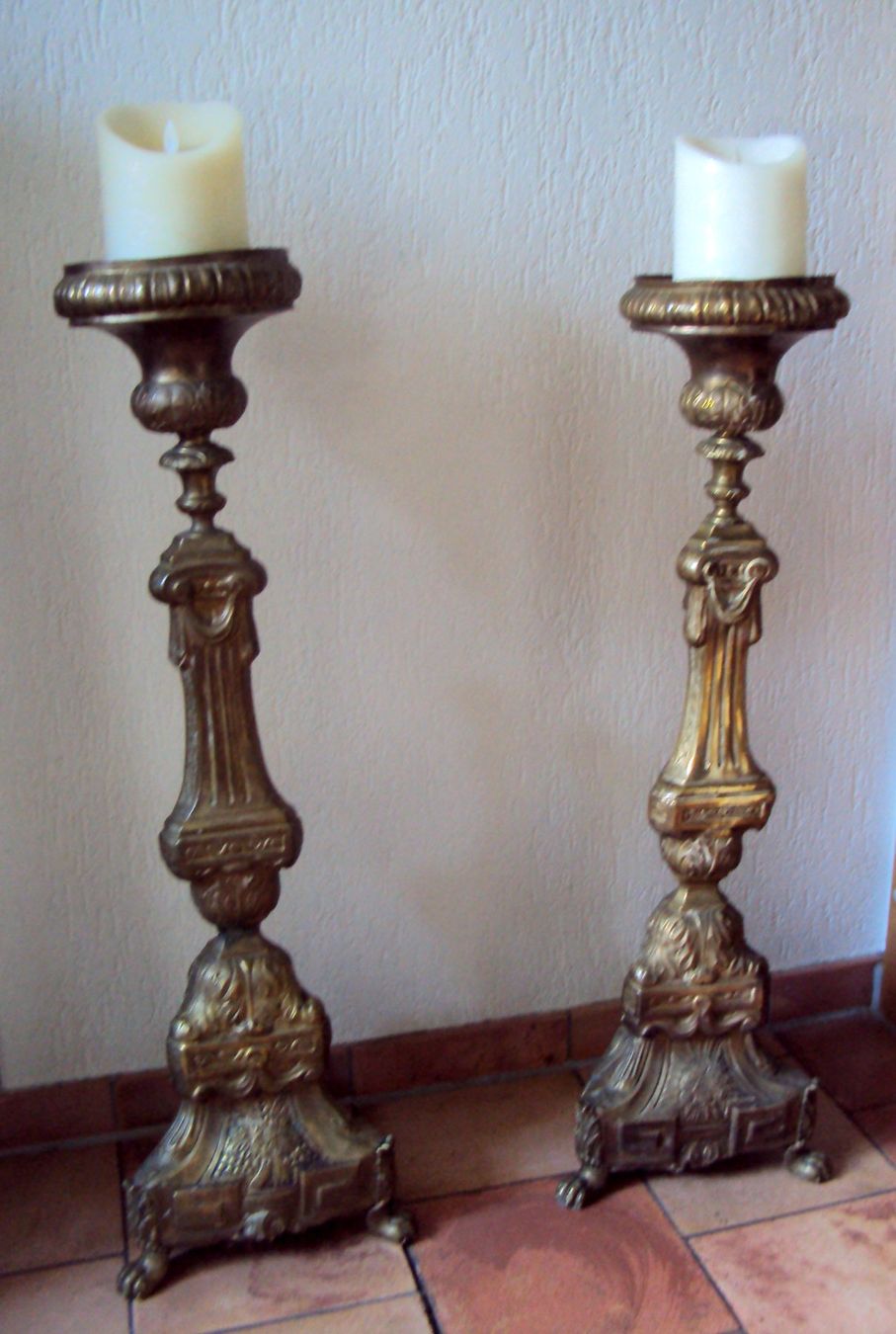 Portacandele: Kerzenständer 1 Paar antik  - VINTAGE - – Usato da Altendorf venduto da maincid