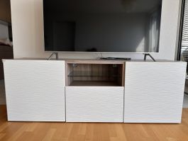 Sideboard/TV Möbel Holzoptik Weiss 180cm breit