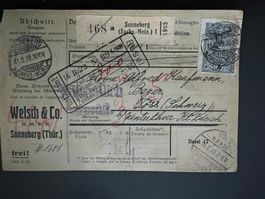 Berlin Paketkarte 1922 D.Reich rar  Basel -Töss (V843)
