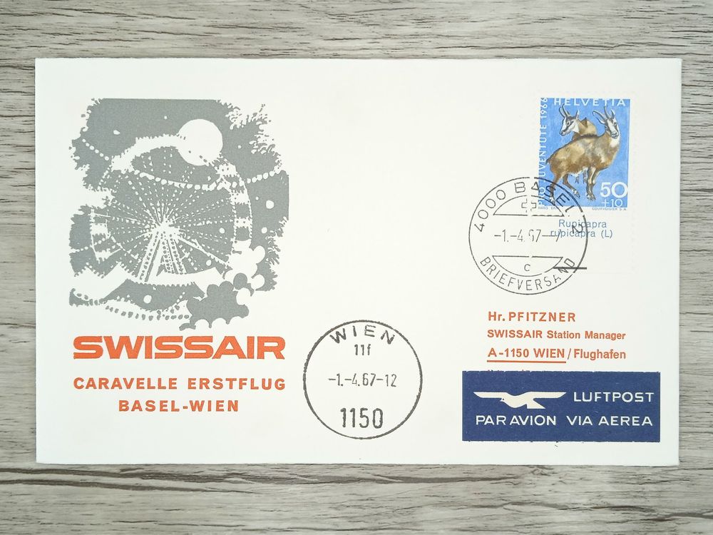 TR77 Enveloppe + Timbre Suisse 1967 Theme Aviation (Gebraucht) in ...