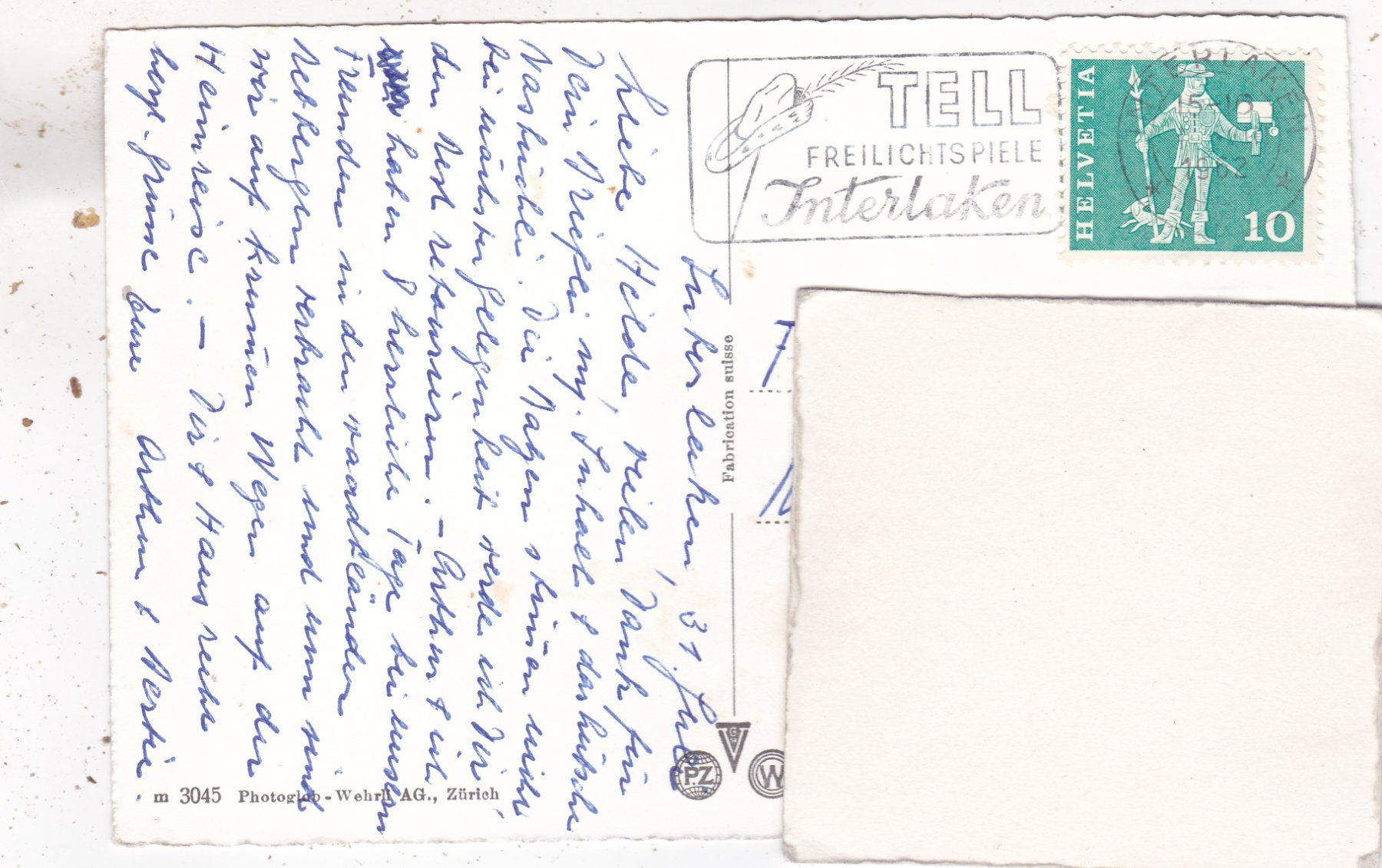Cartoline postali: Die Jungfrau 1962 – Usato da Herisau venduto da Lisegrat2008 1